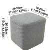 T-Shape Jacquard Ottoman Cover Solid Color Footrest Slipcover New Square Stool Cover  Home Decor