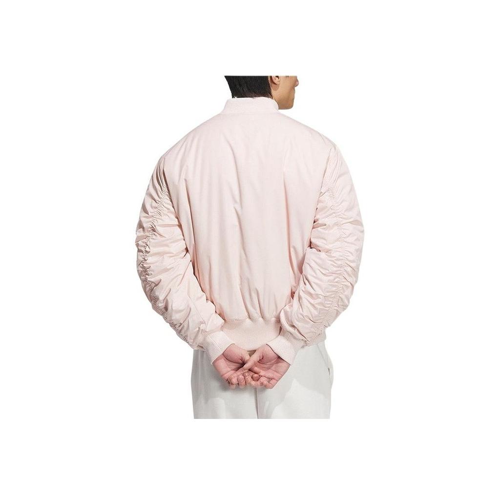 Adidas Оригинальная куртка на молнии с логотипом, спортивная куртка с воротником-стойкой, свободного кроя, с длинными рукавами, унисекс, Miracle-Quartz JL8382