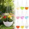 Цветной цветочный горшок Самополивающийся подвесной цветочный горшок Прочная подвесная корзина Декор для сада