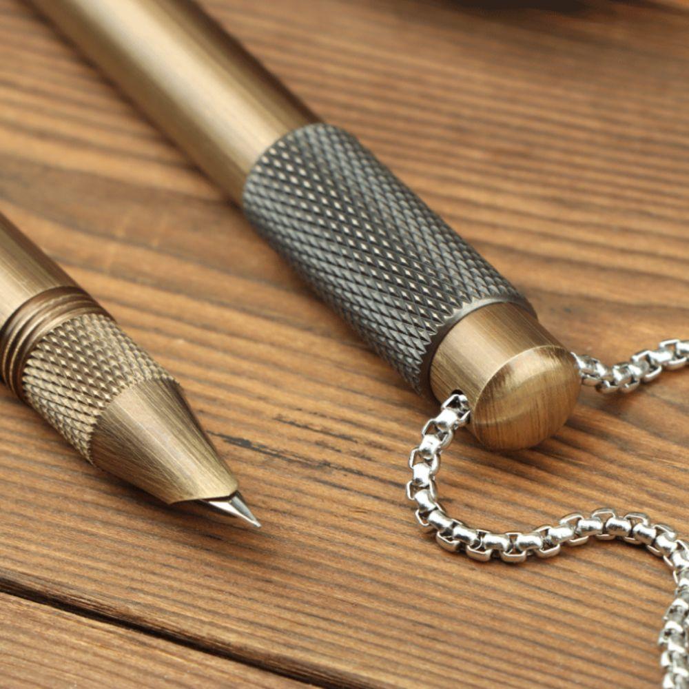 Vintage Fountain Pen 0.5mm Necklaces Fountain Pen Personality Mini Pocket Pen  Birthday Gifts