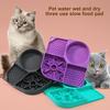 Pet Food Bowl Food Grade Flexible 4 Slots Design Reusable with Suction Cups No Odor Pet Dog Cat Licking Mat Slow Feeding Bowl Pet Supplies