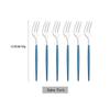 6Pcs/Set Tea Cake Snack Fork Dinnerware Cutlery Colorful Fork Set Mirror Stainless Steel Tableware Dessert Fruit Fork Silverware