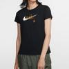 Nike Short Sleeve Crew Neck T-Shirt Women Tops Black CJ7915-010