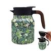 Vintage Floral Tea Thermos Stainless Steel Tea Kettle Drip-Proof Tea Pot With Tea Infuser Mini Thermo Coffee Pot 1000ML