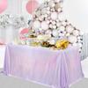 Блестящая лазерная скатерть с пайетками для вечеринки, прямоугольный стол, чехол для свадьбы, детского душа, дня рождения, торта, праздничного банкета