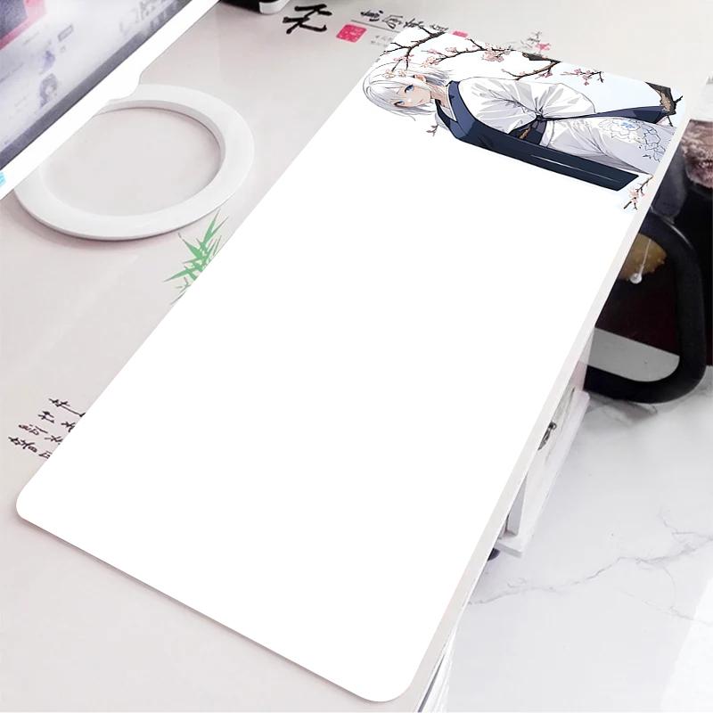 Art Pretty Comic Black White Girl Mouse Pad Dark Girls Gamer Computer Laptop Gaming Pc Accessories Keyboard Laptop Desk Mats