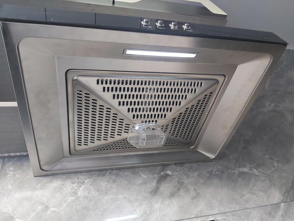 Compact 750mm Stainless Steel Range Hood & Gas Stove Set with Top-Mounted Large Suction Power for Small Kitchens.