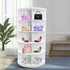 5-Tier Rotating Shoe Organizer 23.2x23.2x45.3in, White PVC Shoe Rack, Freestanding Shoe Storage | Holds 20 Pairs,55 Lbs Capacity