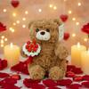 Romantic Bear Wear Rose Doll Woven Valentine's Day Ornament Gifts for Kids Rose Bear Doll  Shop