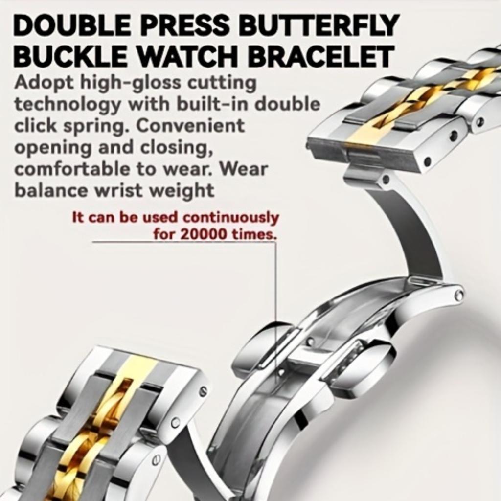 Мужские полностью автоматические механические часы, водонепроницаемые, светящиеся, с ремешком из нержавеющей стали, модные наручные часы