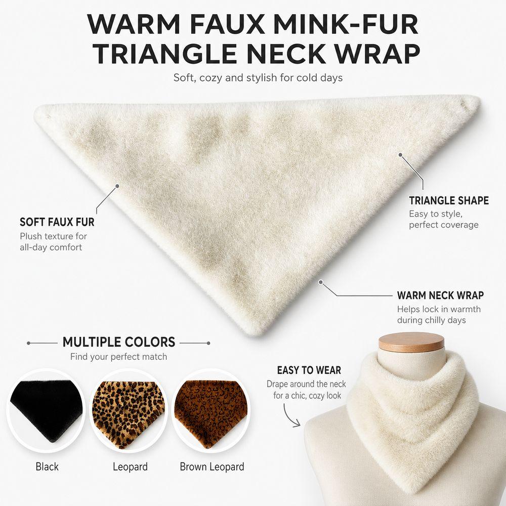 Long Wrap Faux Fur Scarf Soft Plush Neck Warmer New Plush Scarf Women