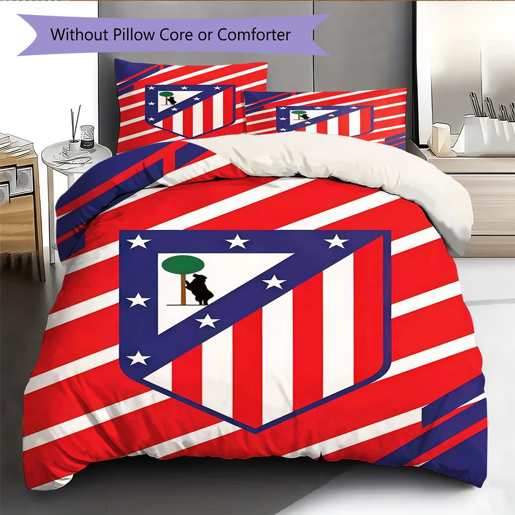 Atleti Bedding Quilt Set Quilt Cover Pillowcase Home Decoration Birthday Gift (1 * duvet cover + 2 * pillowcase, without core)