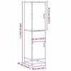 VidaXL Buffet haut sonoma gris 35,5x35x139 cm bois d'ingénierie métal, armoire latérale, armoire de rangement haute, vitrine 849057