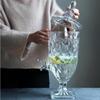 Стеклянный диспенсер для напитков 1,8 л, ретро, с тиснением, кристальный, с краником