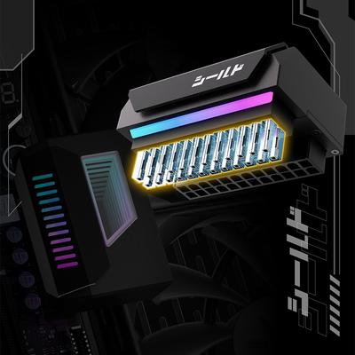 Переходник ATX 24 пин 180 градусов с ARGB-подсветкой «Бесконечное зеркало» Угловой 24-контактный переходник для материнской платы компьютера Блок питания ATX