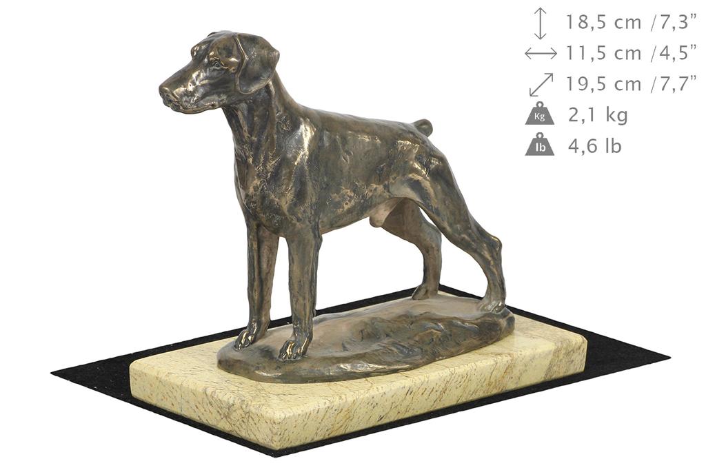 Dobermann, Doberman Pinscher, Dobie II - dog figurine, dog silhouette figurine, trophy for Art-Dog dog show exhibition
