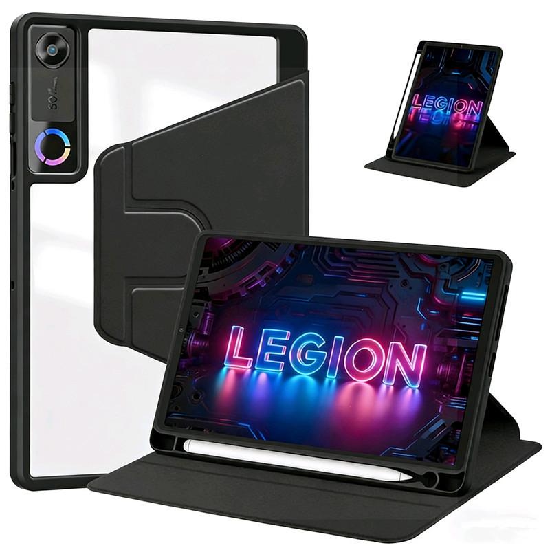 Для Lenovo LEGION Y700 2026 5-го Поколения 8,8 Дюйма Акриловая Задняя Крышка со Слотом для Стилуса Вращающийся Чехол для Y700 5-го Поколения 8,8" Smart Cover