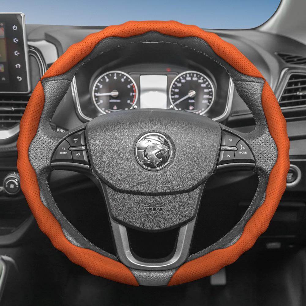 Подходит для чехла на руль Proton, Спортивный дизайн в форме волны, Дышащая кожа, Сегментированный влагопоглощающий защитный чехол на руль,