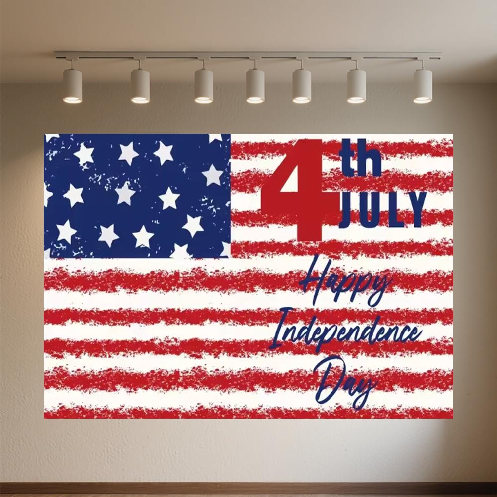 US July 4 Independence Day Background Celebration USA Flag 4th of July Independence Day Portrait Banner Decor Background Photo