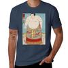 Sumo Wrestler Asashio Taro Tshirt Simple Line Art Print Tee Tshirt