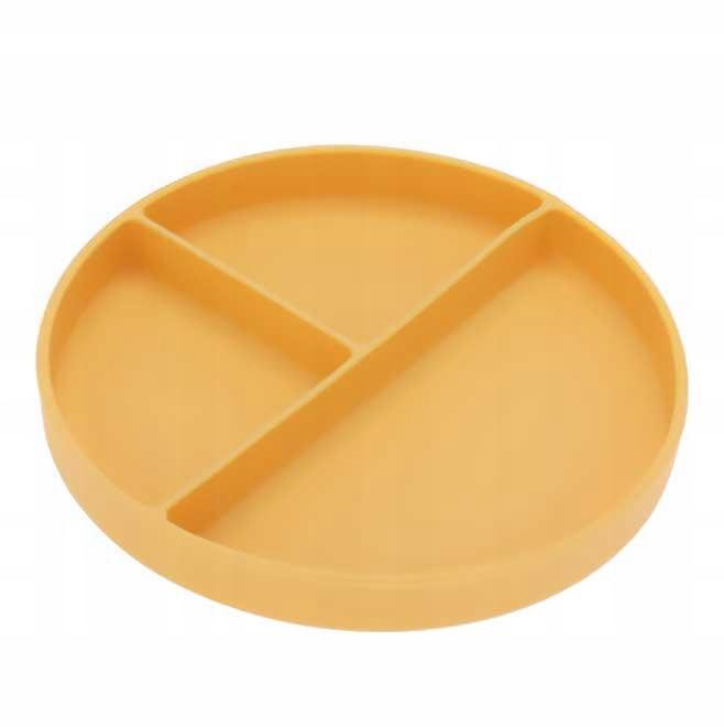Silicone Plate with Compartments for Kids, Various Colors, 1pc