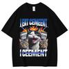 I Eat Cement Cursed Cat Funny Vintage Meme T Shirt Fashion Short Sleeve T-shirts Men Women Clothing High Quality Cotton T-shirt