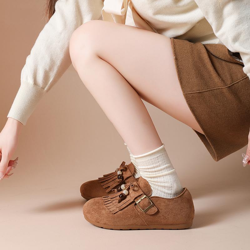 CRLAYDK Tassel Slip On Loafers for Women Sneakers Casual Suede Comfortable Driving Flats Moccasins Walking Shoes