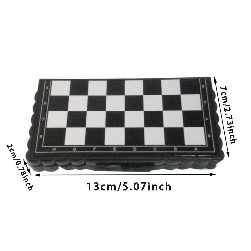 1Set Mini International Chess Folding Magnetic Plastic Chessboard Board Game Portable Home Outdoor Kid Toy Lightweight