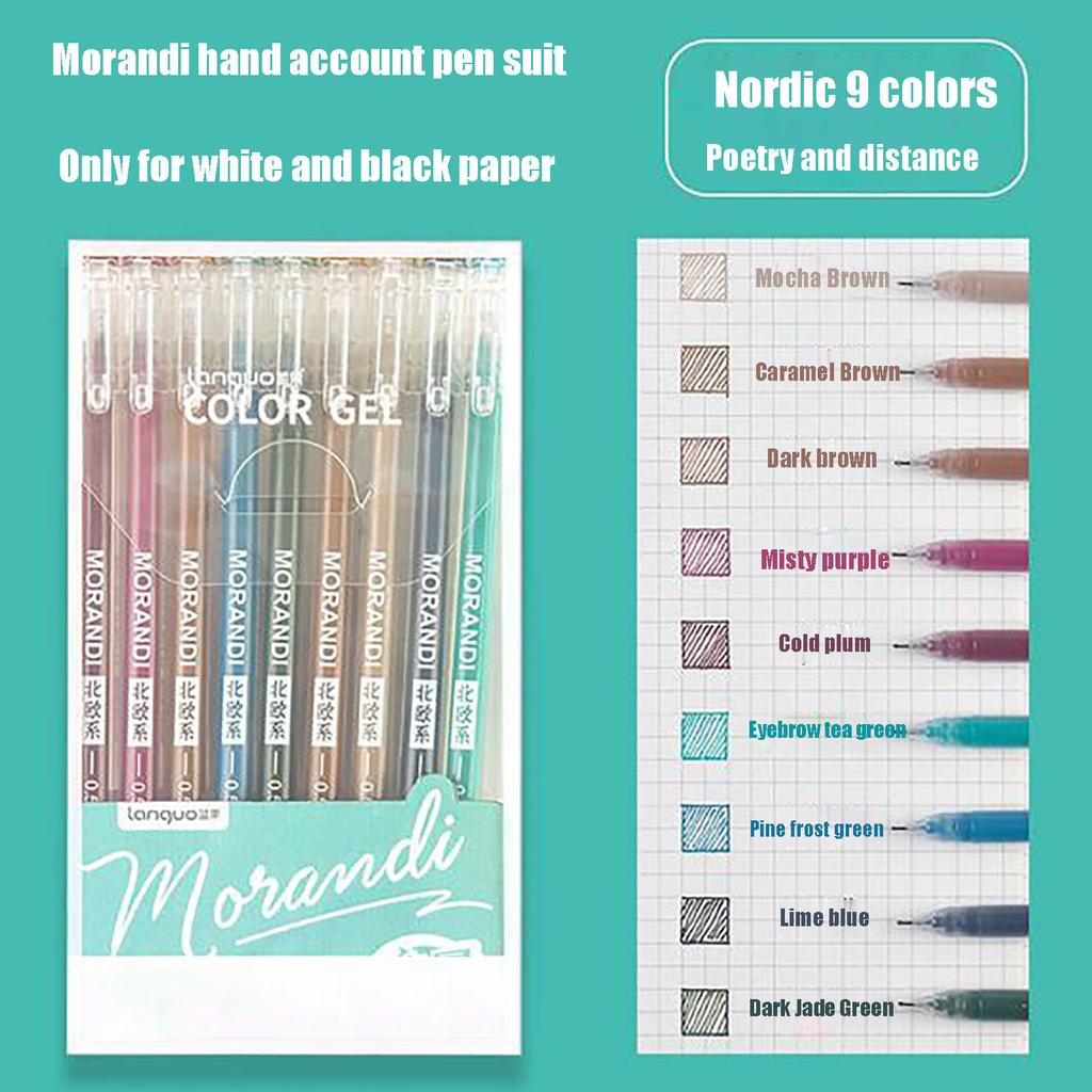 Multi-color Pens Large-capacity Color Pens 9 Sets Of Stationery 10ml