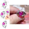 2018 Cross-border Explosion Source Fantasy Australian Peach Heart Ring Mother's Day Gift Mom Inlaid Diamond Ring