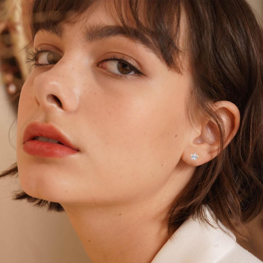 Серьги GEMLANTO Platinum Pt950 Sculpture Sakura Jewelry Wrapped White Day Birthday Anniversary Gift Womens