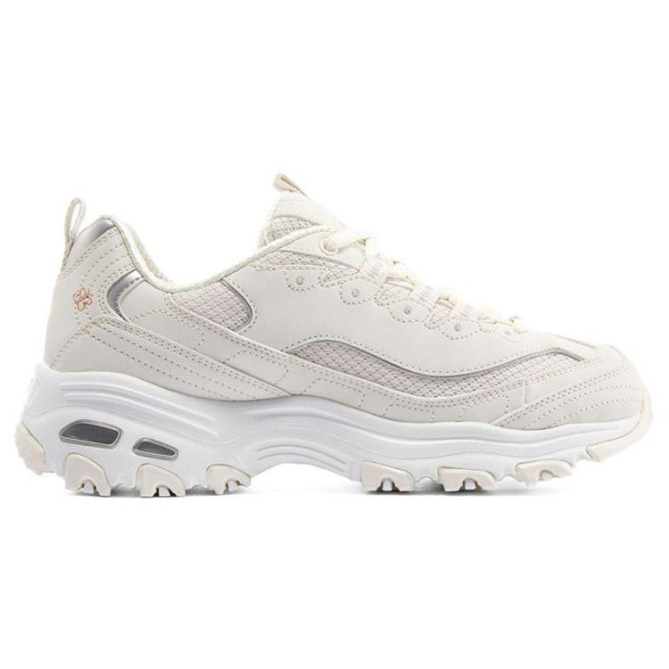 Skechers DLites 1.0 Panda Обувь Цветочный Панда Ретро Универсальные Толстая Подошва Повседневные Спортивные Увеличивающие Рост Низкие Папины Кроссовки Женские кроссовки 896155-OFWT