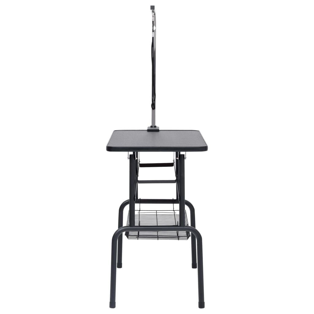 Adjustable Dog Grooming Table with 1 Loop and Storage Basket