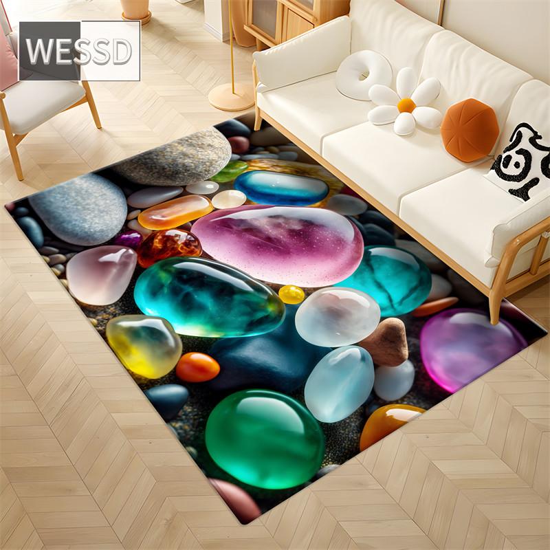 3D ковер, цветной каменный ковер, мягкий ковер в спальне, милый коврик для прихожей, впитывающий напольный коврик для туалета, большой коврик для ванной комнаты