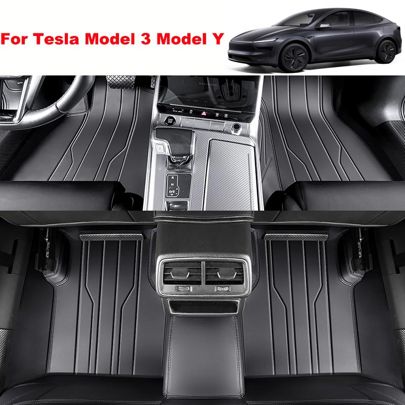 Индивидуальные коврики на весь пол автомобиля для Tesla Model 3 2019-2022 2023-2025 Model Y 2021-2023 2024 Аксессуары для интерьера Ковер