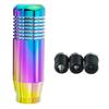 Abfer Shift Knob Aluminum Alloy Car Gear Stick Shifter Head Replacement Auto Manual Vehicle Universal Car Accessories Interior (Multi Color)