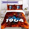 France Football Printed Bedding 3 Piece Set Cozy Breathable Bed Cover Set as Housewarming Holiday Gift
