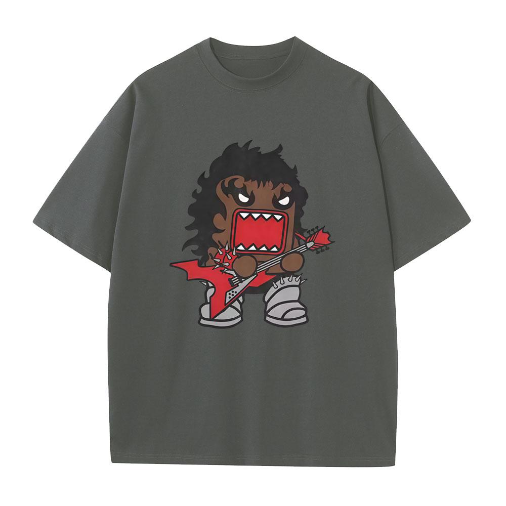 Domo Kun Funny Meme T Shirt Unisex Women Gothic Metal Rock Style Tshirt Unisexs Punk Oversized Short Sleeve Tshirts Unisex Streetwear