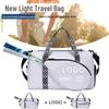 Большая вместительная спортивная сумка для бадминтона с логотипом, сумкой через плечо, отделениями для сухой и влажной одежды и отделением для обуви