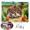 5D Diamond Painting Hedgehog Full Circle Square New Diamond Embroidery Cross Stitch Apple Needlework Home Decoration