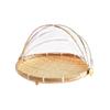 Bamboo Hand-Woven Tent Basket Dustproof Basket Picnic Mesh Net Cover  Outdoor