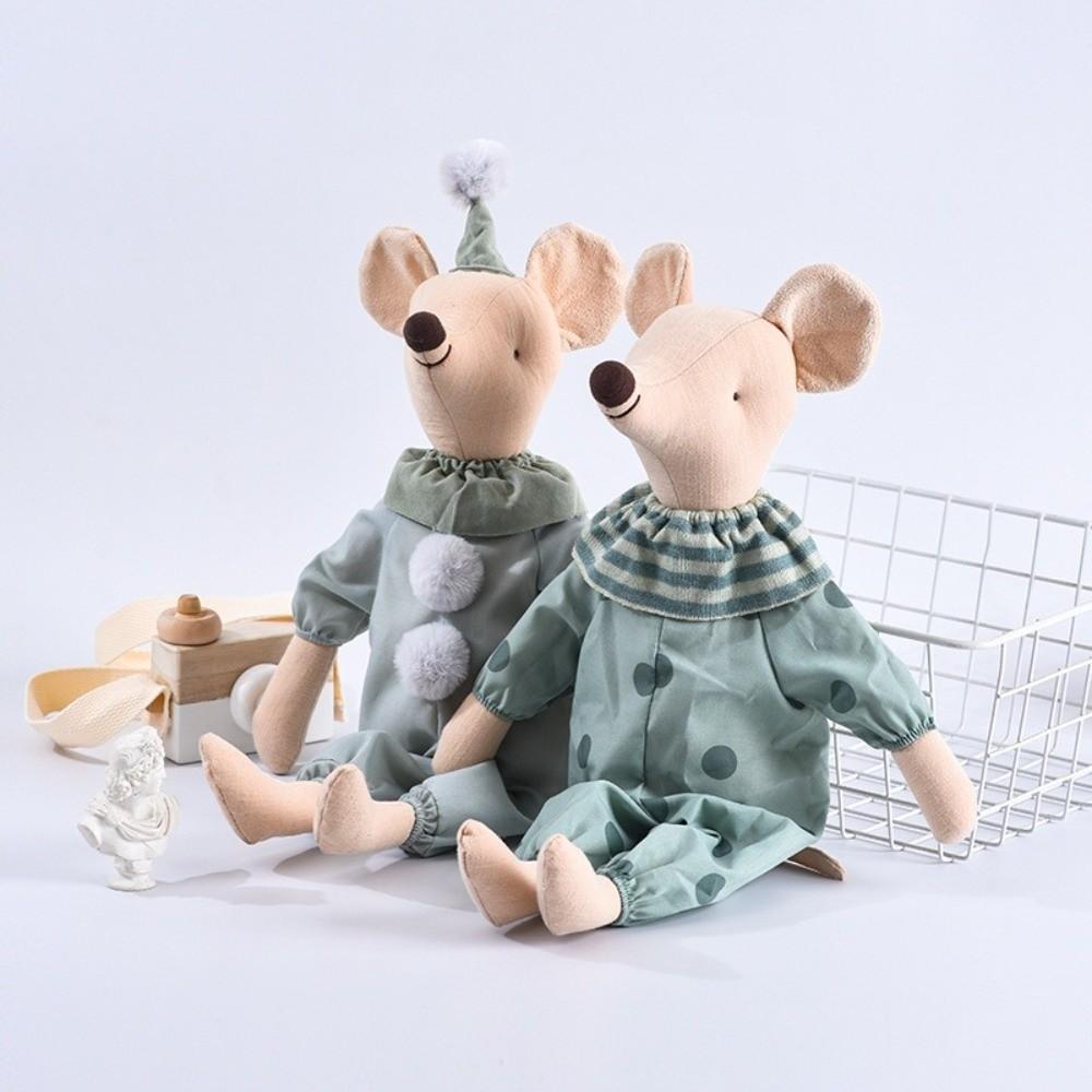 With Clown Clothes Little Mouse Rat Toy Cotton Fabric Stuffed Animal Toy Room Decor