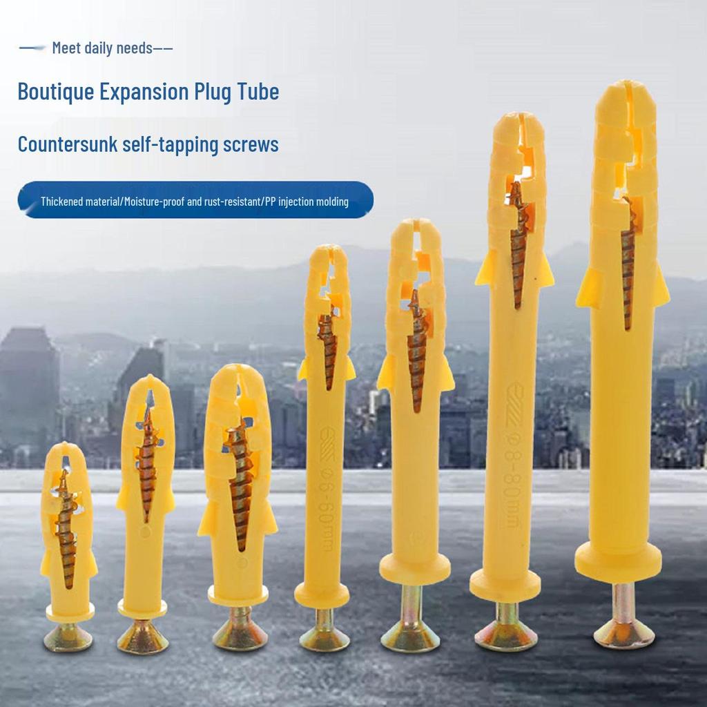 Пластиковые распорные дюбели M6 и настенные пробки для саморезов (6 мм и 8 мм)