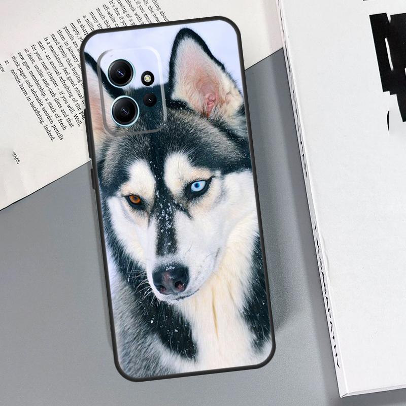 Чехол с рисунком щенка хаски для Xiaomi Redmi Note 14 Pro 10 11 12 13 15 Pro Чехол для Redmi 15 13C 12C 10C 14C 15C