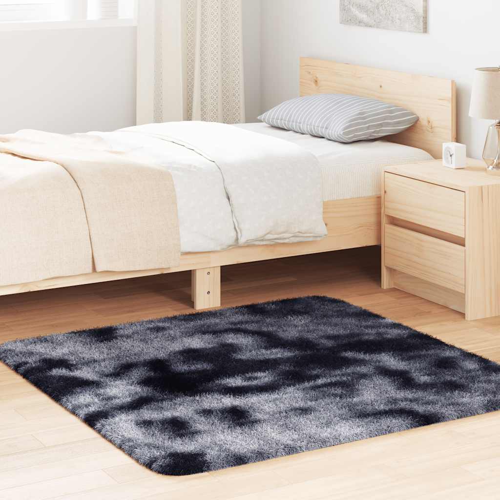 Shaggy High Pile Carpet NAVARRA Dark Grey 120 x 120 cm Polyester