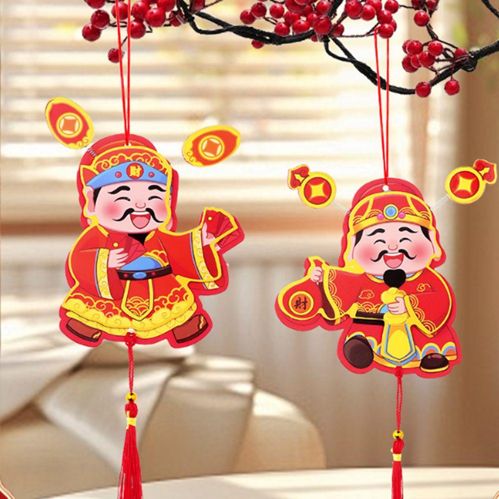 Cartoon God of Wealth Fridge Stickers Cute Spring Festival Magnet Sticker Kitchen