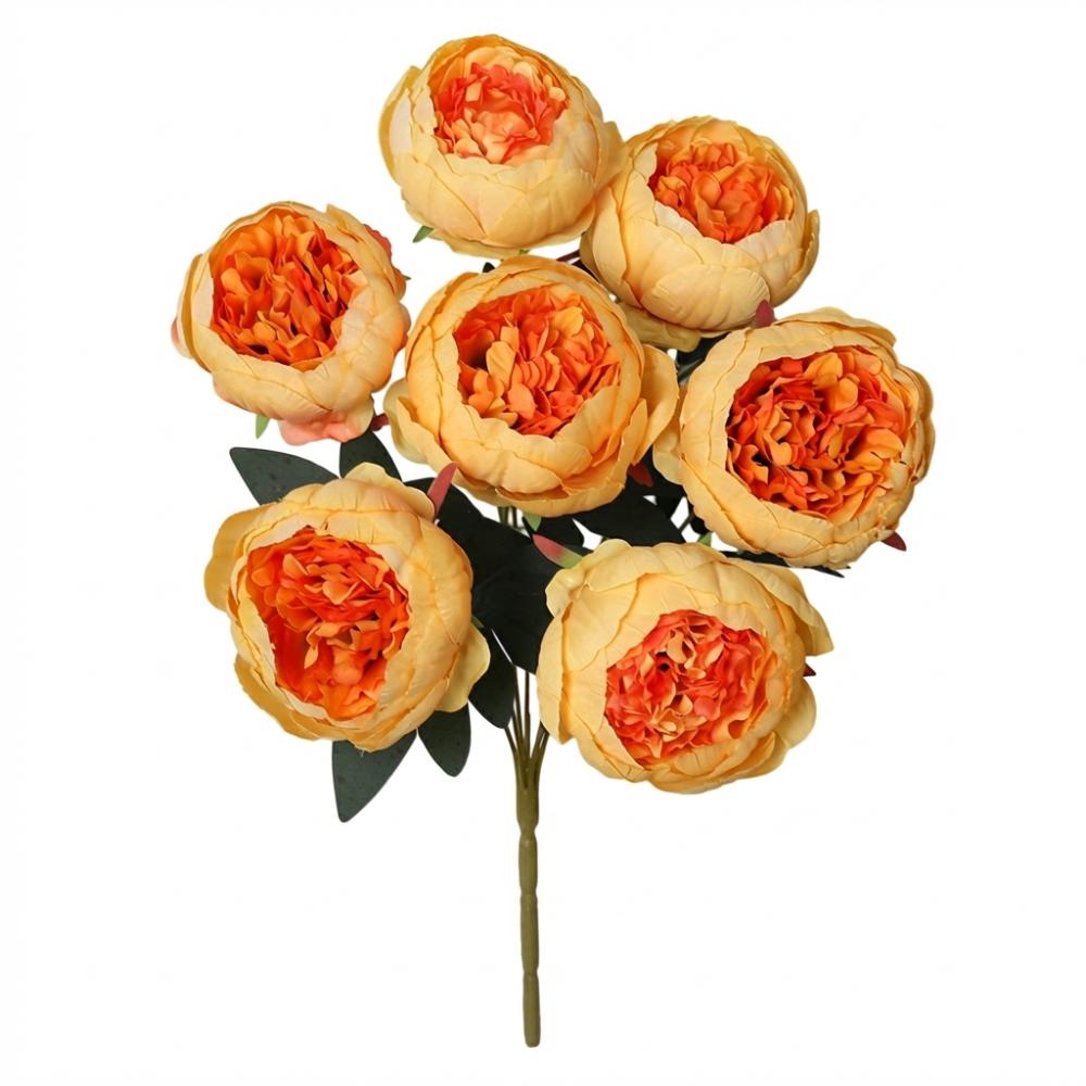 44cm Height Simulation Flower 7 Heads Peony Buds Wedding Bouquet Desktop Ornament