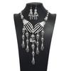 Fashion Bone Hand Women Necklace And Earring Set With Skeleton Design Fringe