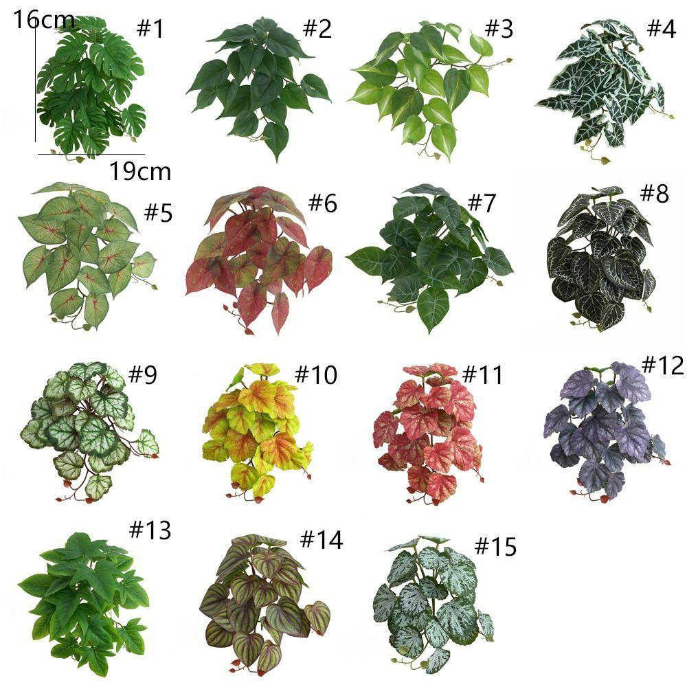 Тропические растения Зеленые растения в горшках Большая шелковая черепаха спина Бамбуковые листья Декор для свадебной вечеринки