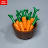 Нетоксичные кубики Moc Овощи Еда Фрукты Строительные блоки Городские Аксессуары Виноград Ананас Коробка Фермерская Сцена Игрушка Друзья Детские Игрушки